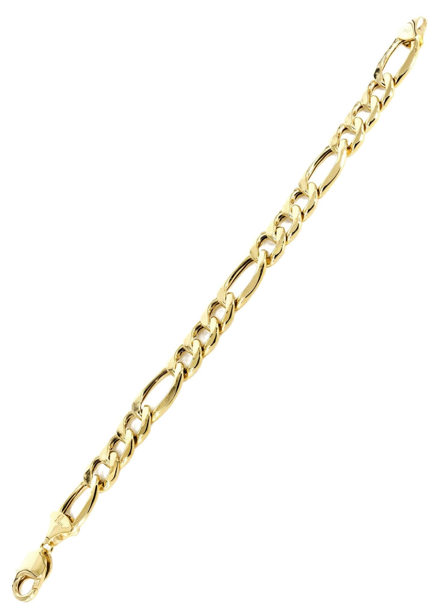 14K Gold Figaro Chain Bracelet for Women - Durable Semi-Solid Link Design - Perfect for Everyday Wear, Gifts & Special Occasions