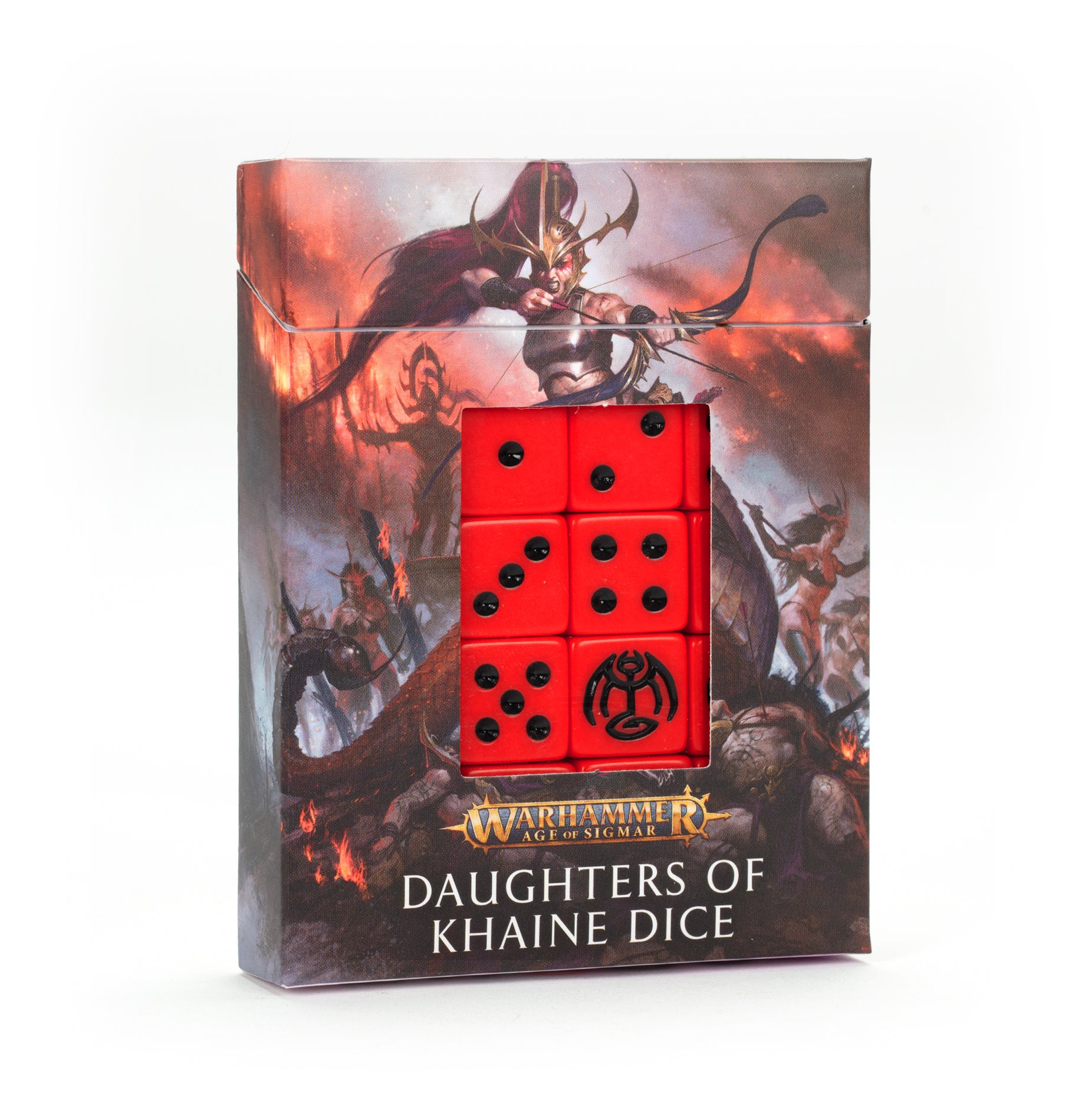 Age of Sigmar Dice Set for Daughters of Khaine - 10-Piece Game Dice for Warhammer AoS Tabletop Battles - Perfect for Wargaming, RPGs, and Collectors