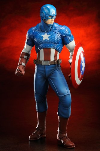 Kotobukiya Marvel Comics Captain America ARTFX+ Statue - Premium Collectible Figure for Superhero Fans | Perfect for Home Display, Office Decor, and Marvel Collections