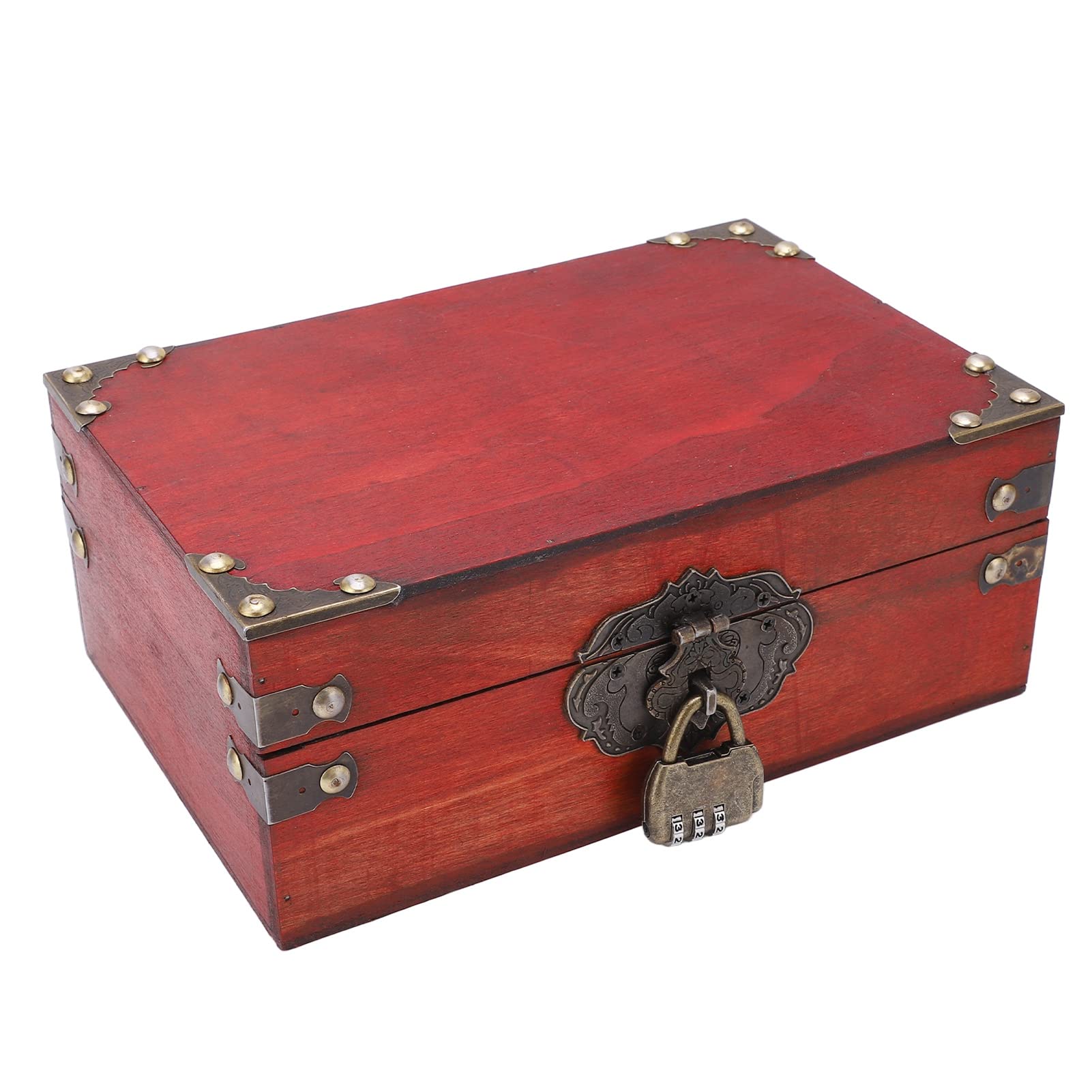 Zerodis Portable Tilting Wooden Jewelry Box with Alloy Lock - Secure Storage for Rings, Necklaces & Earrings - Perfect for Travel, Home & Gift Giving
