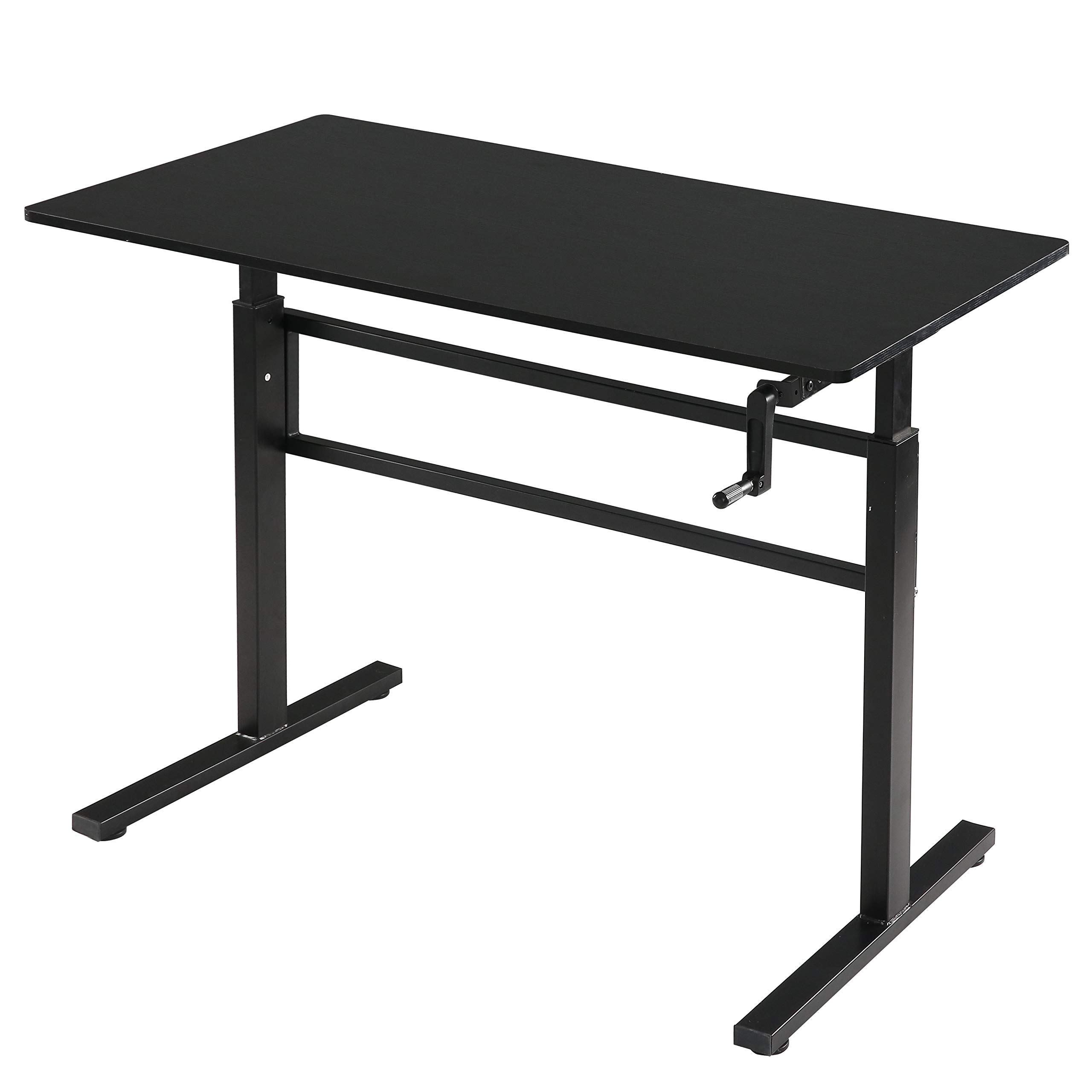 SDADI Adjustable Height Standing Desk - Electric Sit Stand Desk for Home Office, Black Frame & Black Top | Ergonomic Computer Workstation for Working, Studying & Gaming