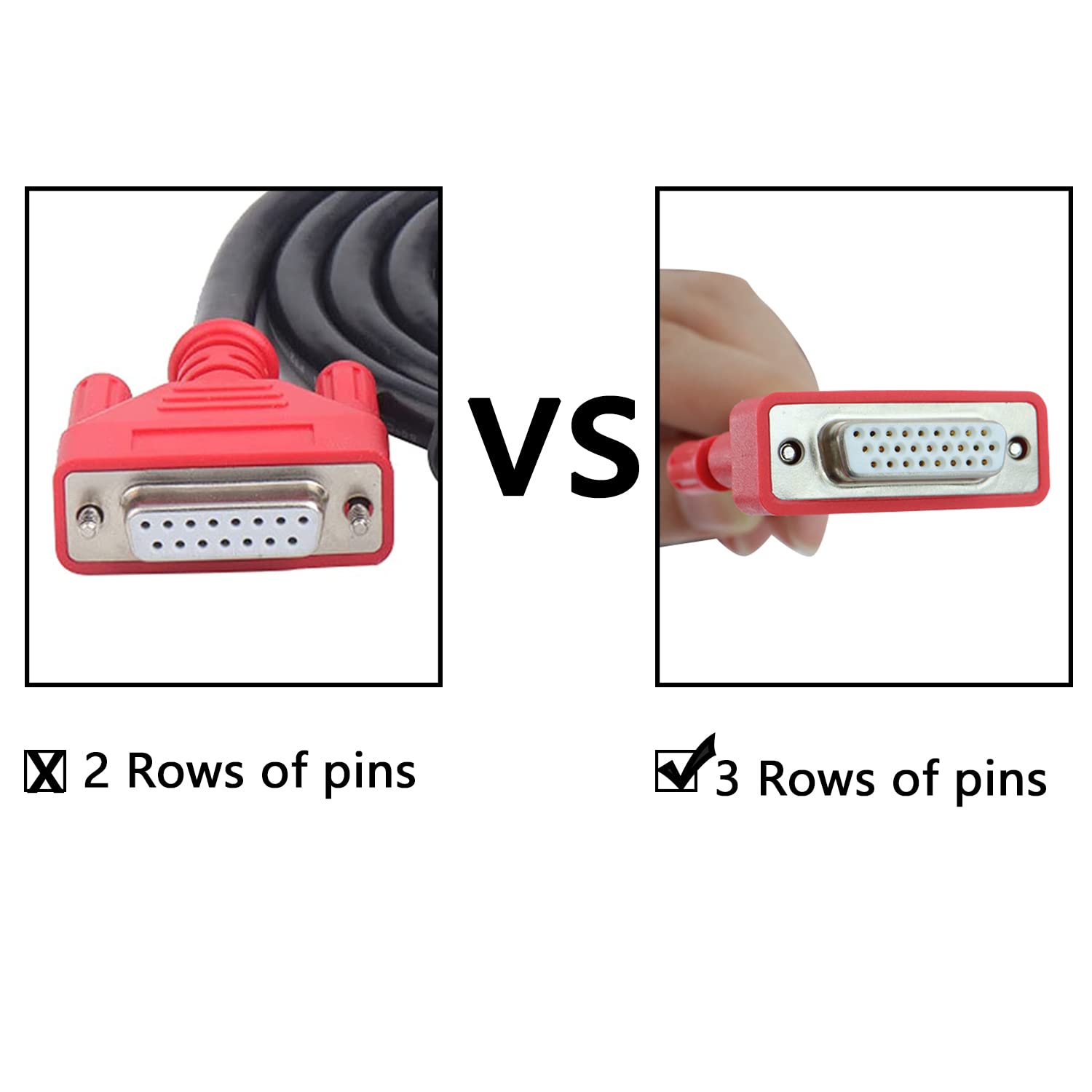 Autel MaxiSys MS908P 16 Pin OBD2 Diagnostic Programming Cable - Premium Test Connector for Vehicle ECU Coding & Scanner Tool (Ideal for Mechanics & Auto Repair Shops)