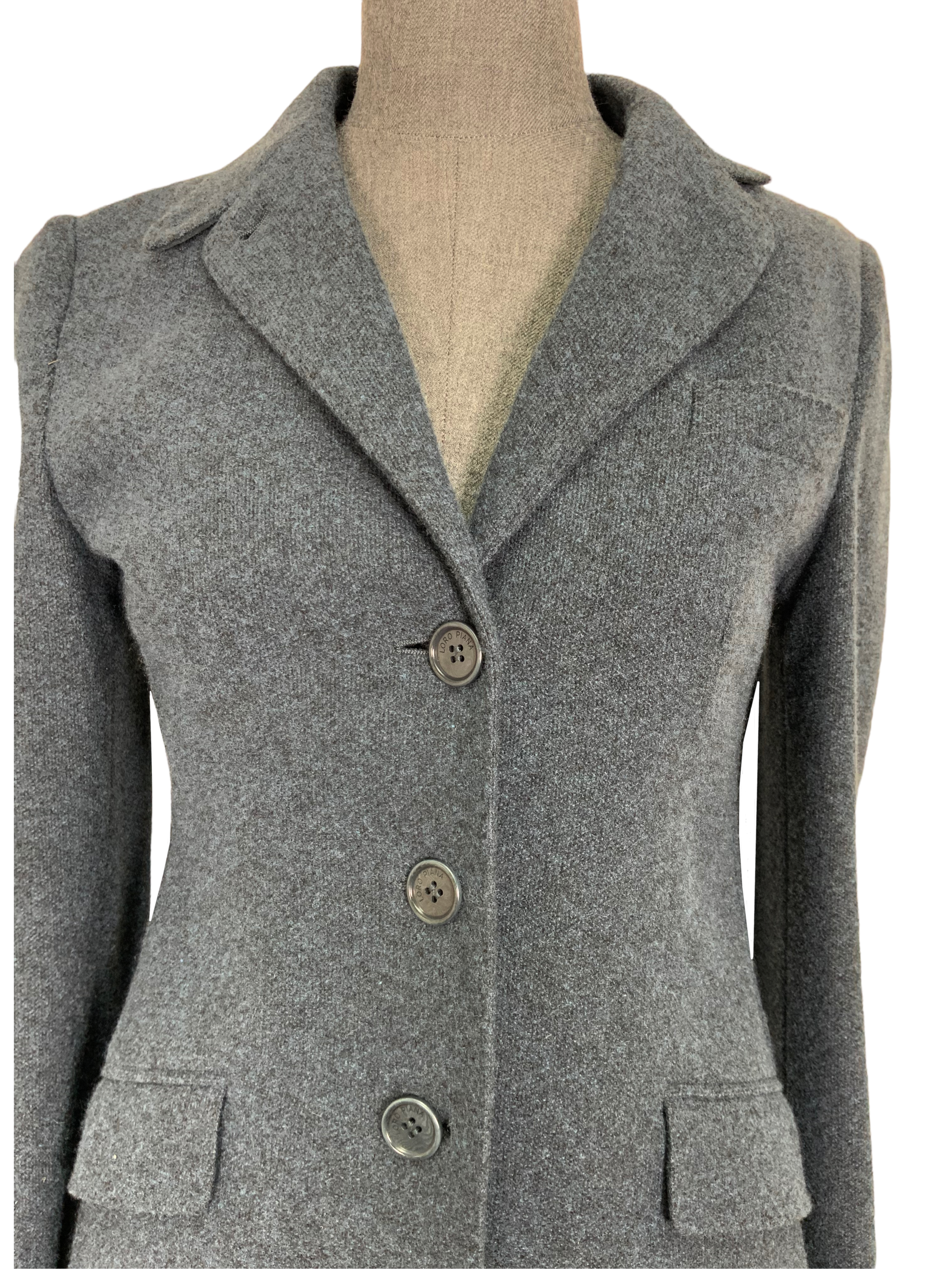 Loro Piana Cashmere Blazer Jacket for Women - Size S - Luxury Soft Wool Coat for Office, Business Meetings & Formal Events
