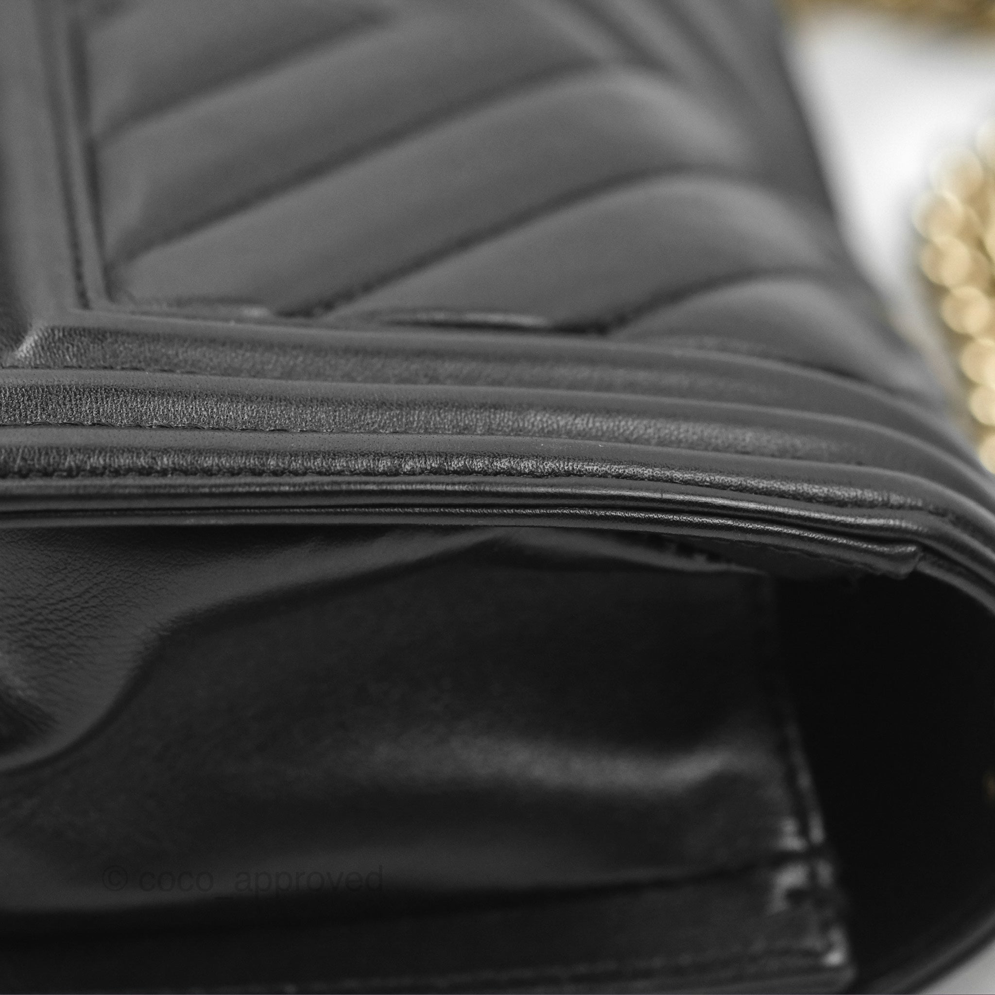 Chanel Chevron Small Boy Bag in Black Calfskin with Gold Hardware - Luxury Crossbody Bag for Women, Perfect for Evening Events & Date Nights