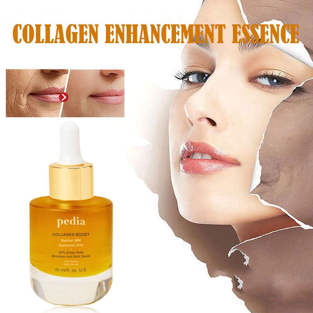 Pedia Advanced Collagen Boost Anti-Aging Face Serum with Hyaluronic Acid - Deep Wrinkle Treatment & Skin Moisturizer for Youthful Glow - Perfect for Night Routine & Daily Skincare Regimen