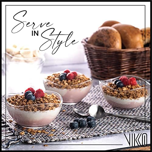 6-Piece Small Glass Dessert Bowls Set - 10 Oz Microwave & Dishwasher Safe Ice Cream, Pudding & Fruit Serving Bowls - Perfect for Parties, Desserts & Entertaining
