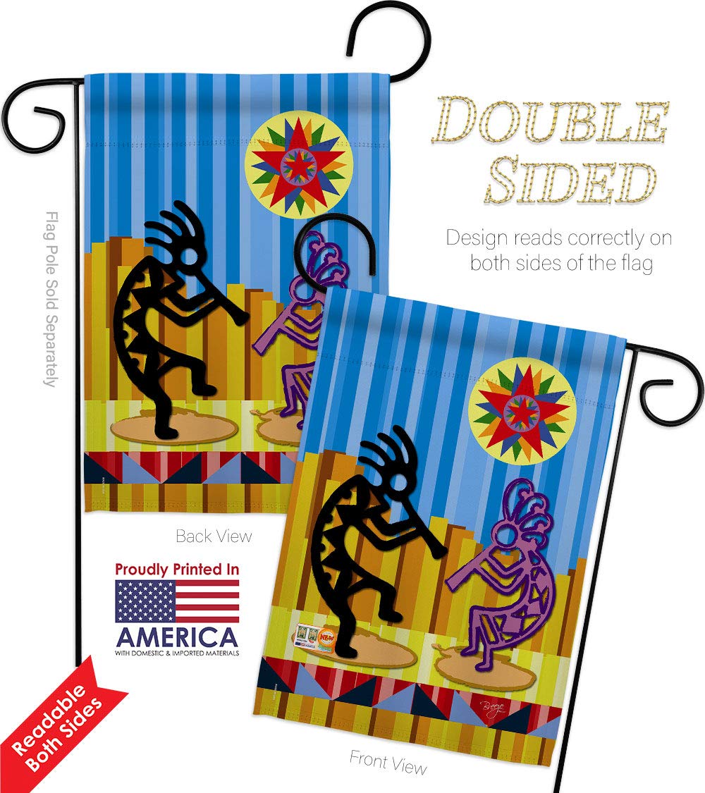 Kokopelli Dream Southwest Garden Flag 13x18.5