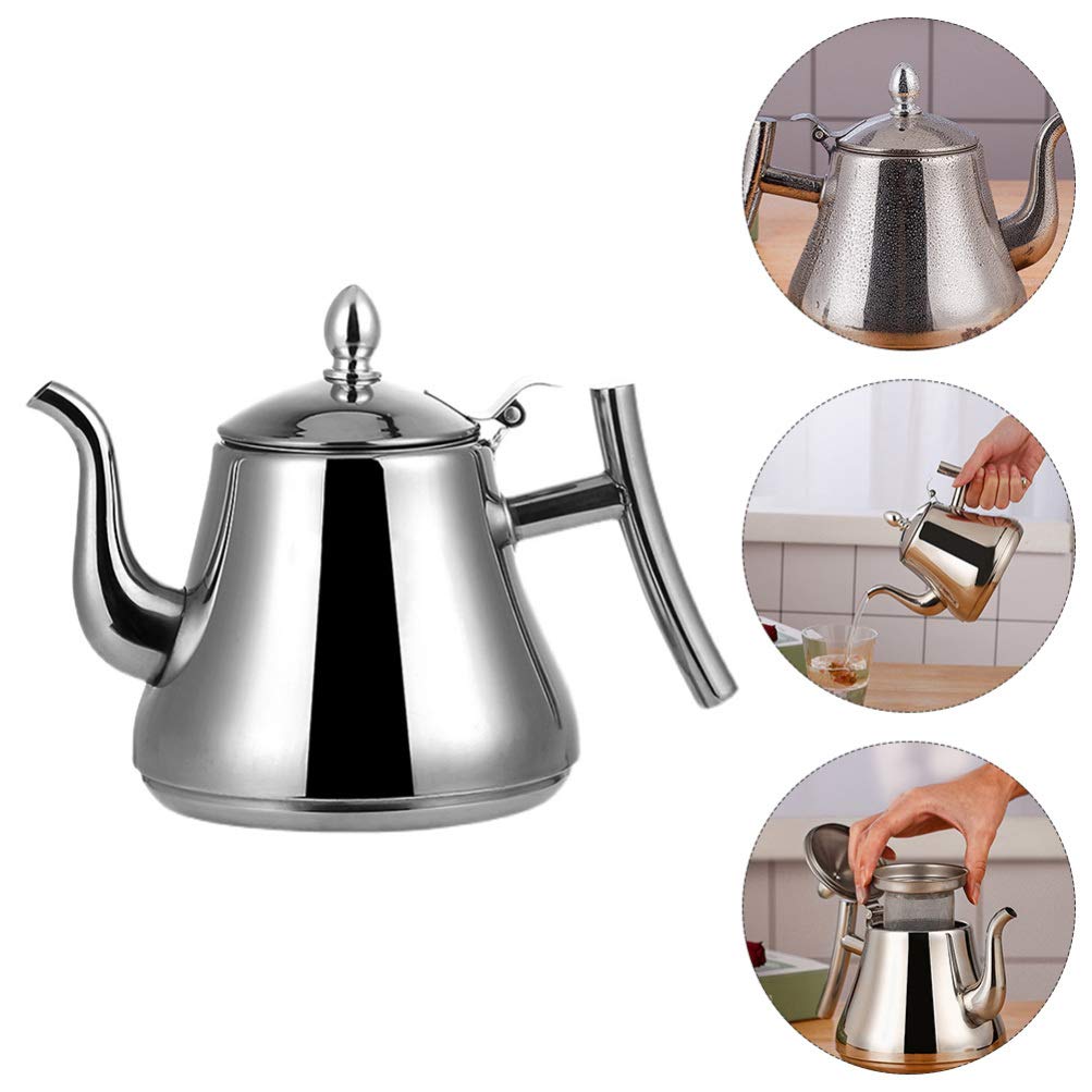 DOITOOL 1pc Stainless Steel Tea Kettle - Fast Boiling Water Kettle for Home, Office & Camping - Perfect for Tea, Coffee & Hot Water Needs
