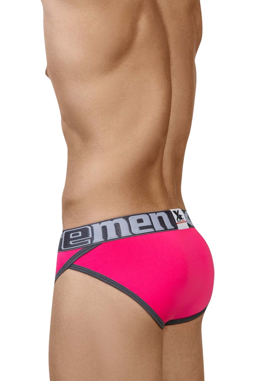Xtremen Brief 3-Pack - Fuchsia & Green Cotton Underwear for Men | Comfortable Everyday Wear, Gym & Sports