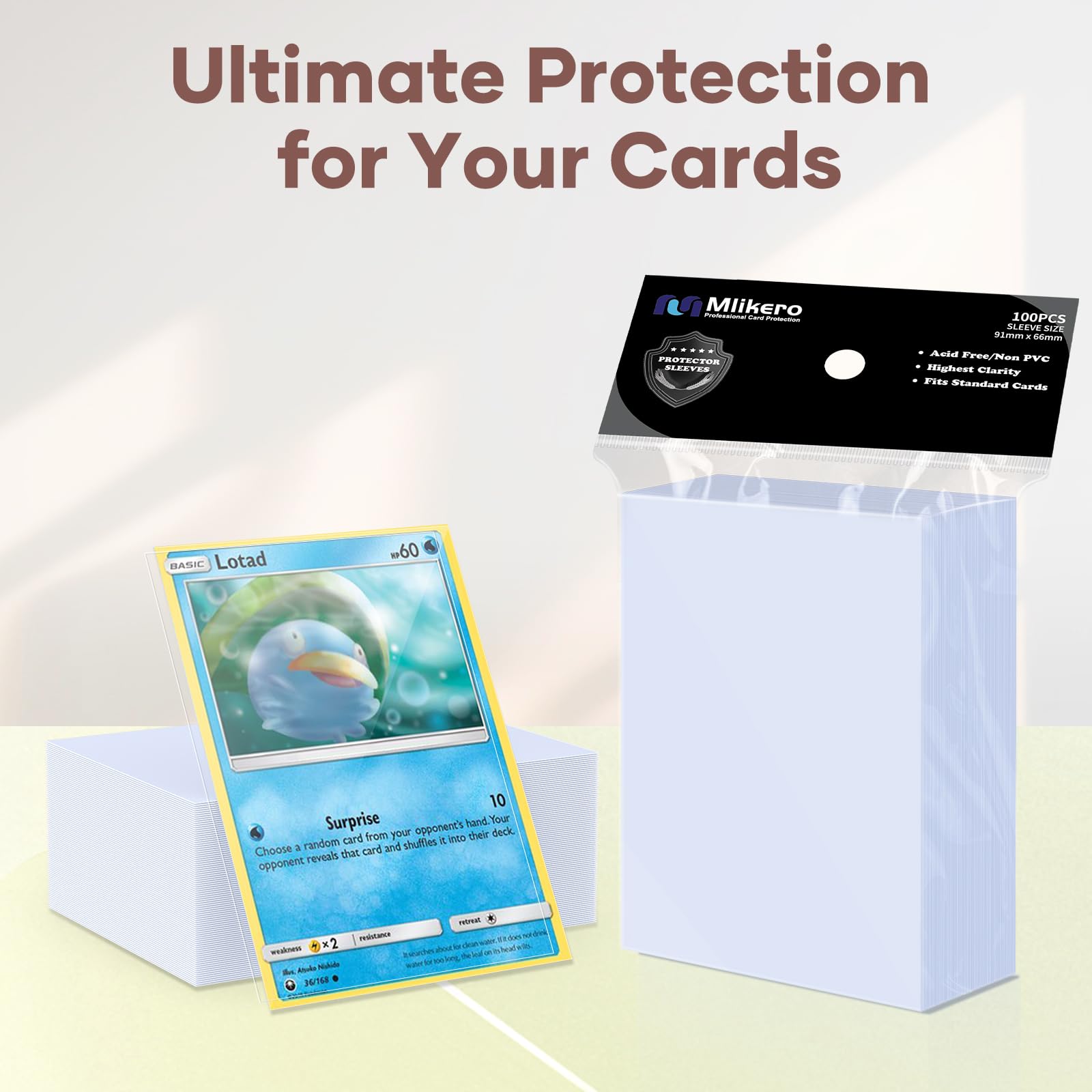 1200 Count Clear Soft Trading Card Sleeves - Perfect Fit for MTG, Pokemon, Baseball & Football Cards - Premium Protection for Collectible TCG Game Cards - Ideal for Card Storage, Tournaments & Gaming Sessions