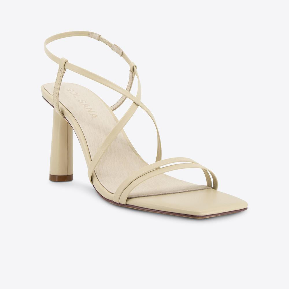 Neo Nova Women's Heel Shoes - Comfortable Parchment Color High Heels for Party, Wedding & Office Wear
