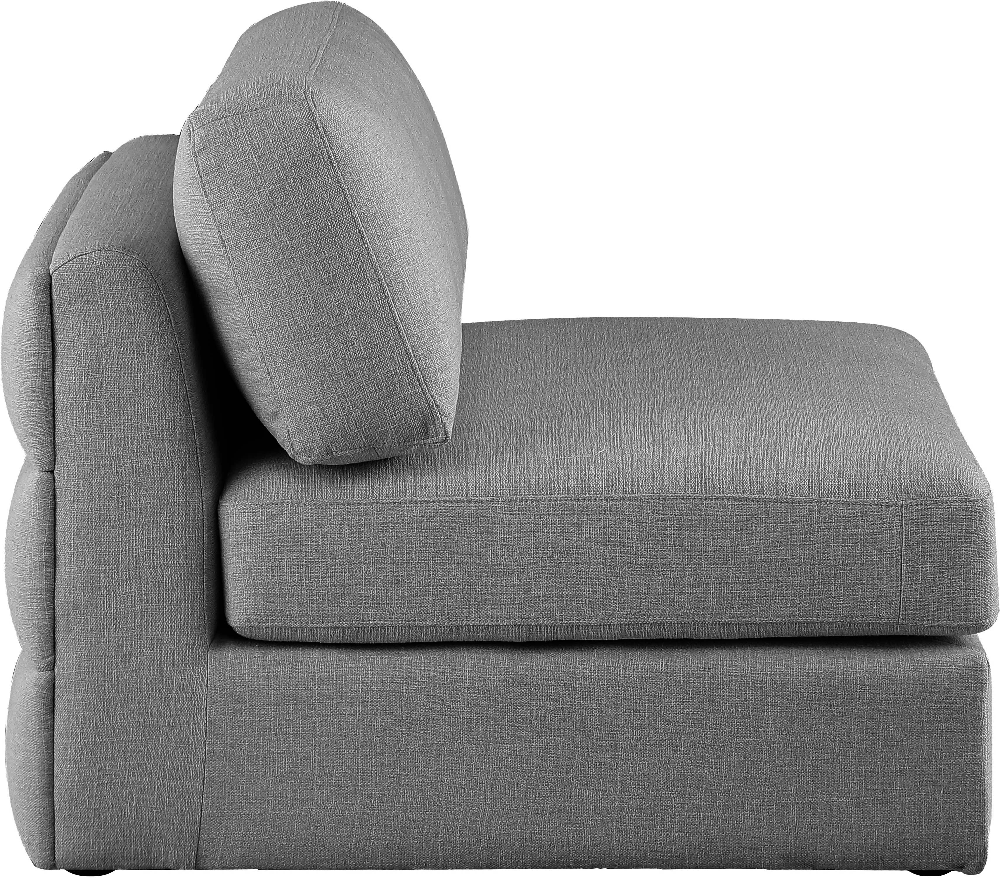 Beckham Durable Linen Textured Fabric Armless Chair - Modern Home Office & Living Room Accent Furniture for Relaxing & Decor