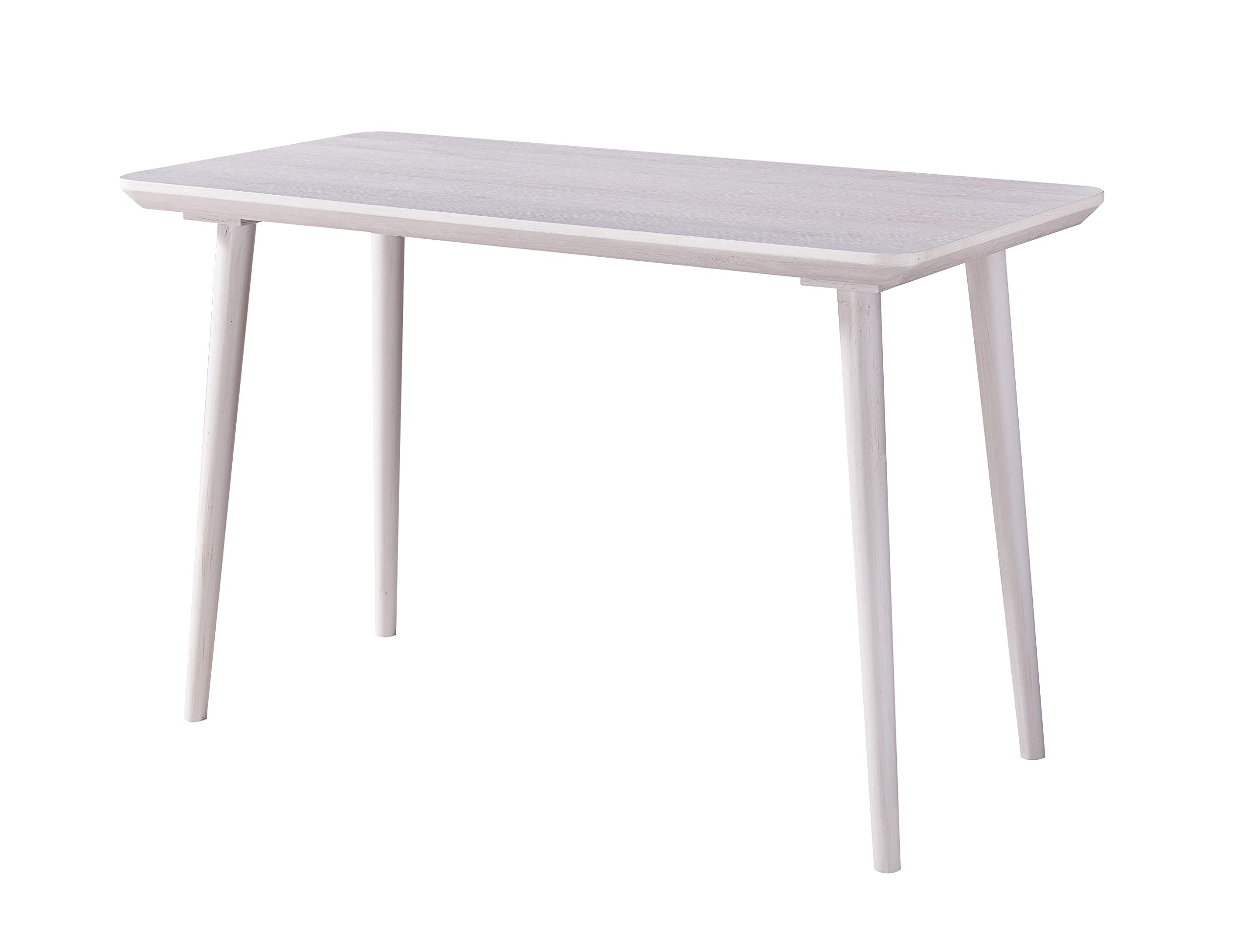 47 Inch Small Computer Desk for Home Office - Compact Writing Desk for Small Spaces, Sturdy Laptop Study Table in Modern Simple White Design - Perfect for Remote Work, Online Classes & Small Apartments