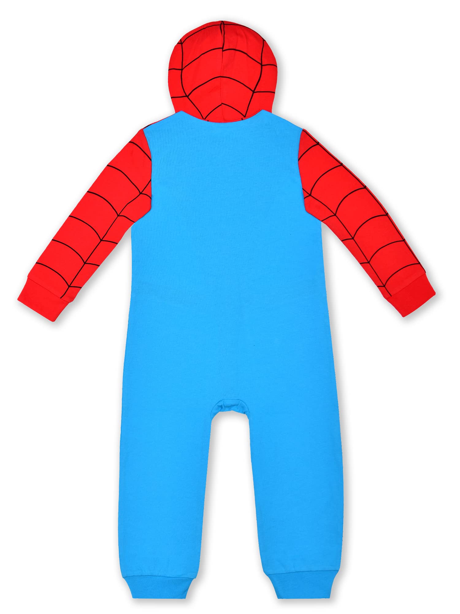 Marvel Superhero Boys Zip-Up Hooded Coverall - Hulk, Captain America, Iron Man, Spider-Man for Infants & Toddlers | Perfect for Playtime, Costume Parties & Everyday Wear
