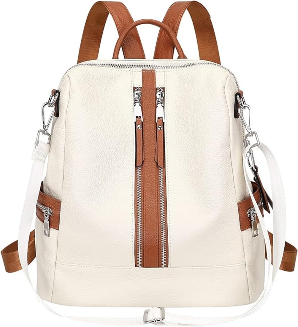 Comfabie Stylish Women's Leather Backpack - Anti-Theft Shoulder Bag & Purse for Daily Use | Christmas Gift for Her | Perfect for Work, Travel & School