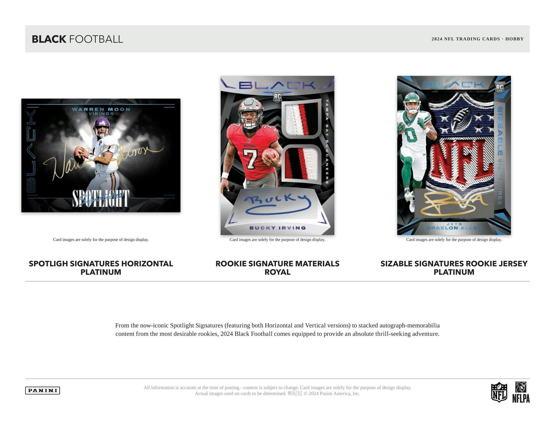 2024 Panini Black Football Hobby Box - Premium Collectible Trading Cards for NFL Fans | Perfect for Sports Memorabilia Collections & Fantasy Football Gifts