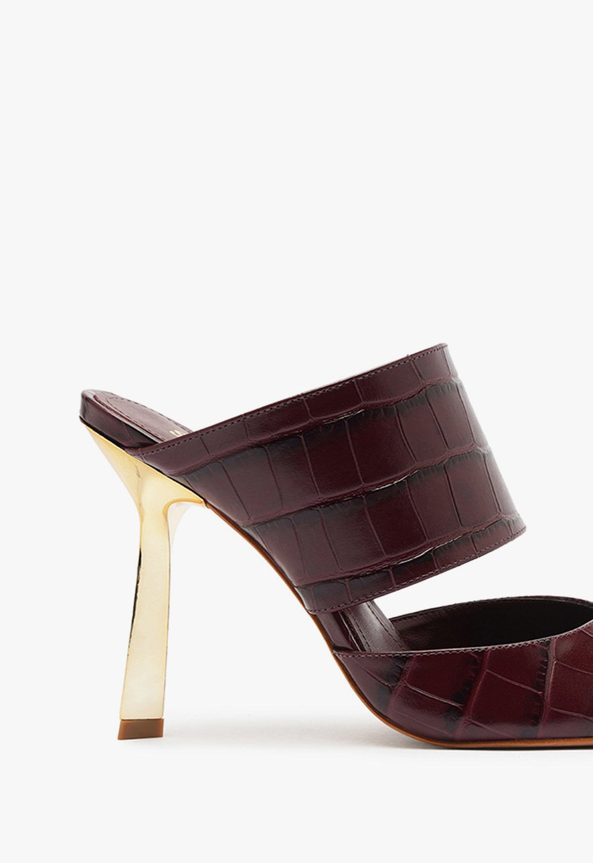 Ciara Crocodile Embossed Leather Pump - High Heel 3.5