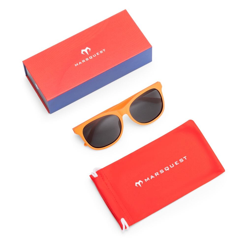 Marsquest Momentum Polarized Sunglasses for Men & Women - Orange & Charcoal Frame, UV400 Protection - Perfect for Running, Driving, and Outdoor Sports