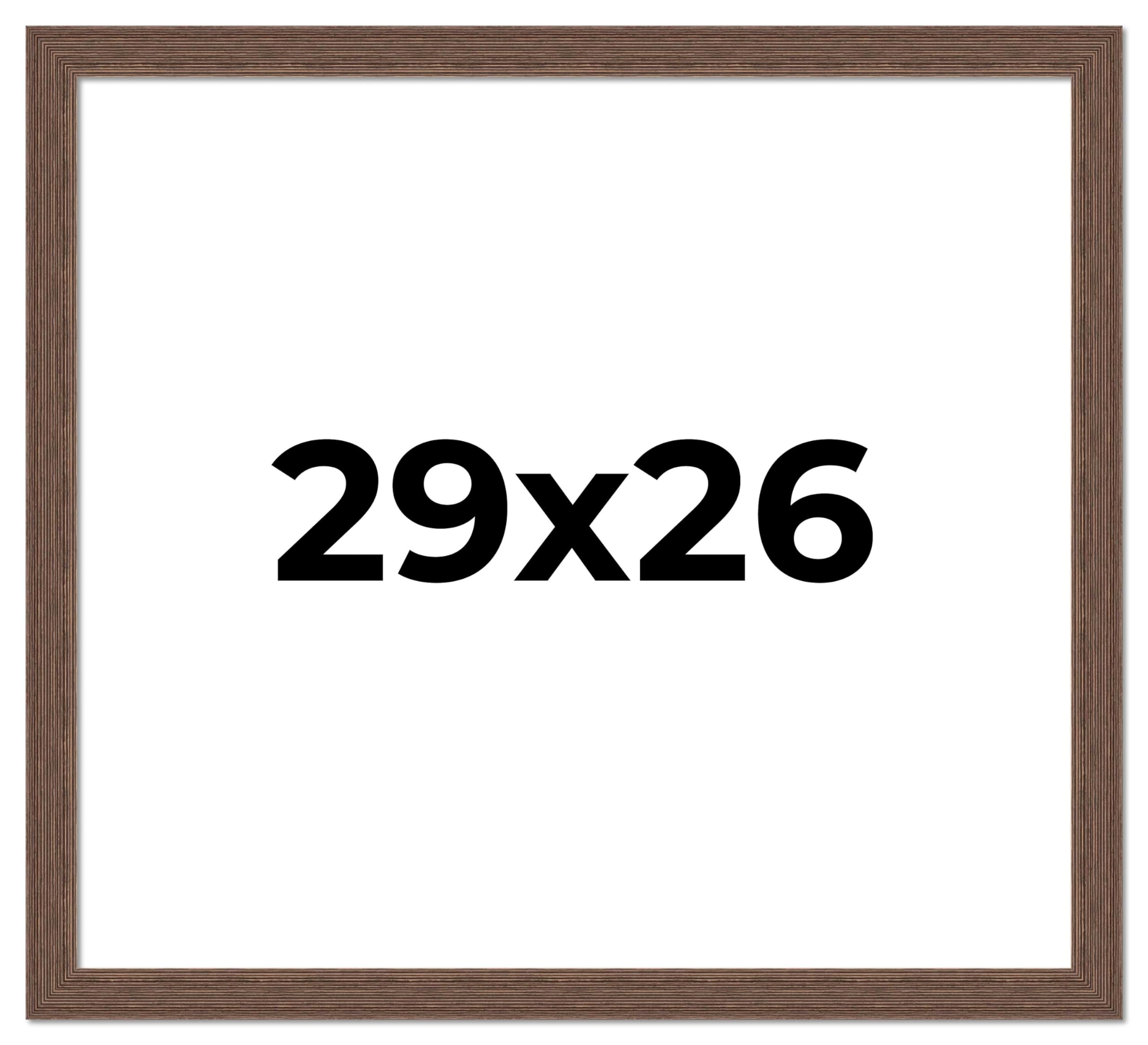 29x26 Distressed Brown Barnwood Picture Frame - Rustic Farmhouse Photo Frame with UV Acrylic Shatter Guard & Acid-Free Backing | Perfect for Wall Decor, Wedding Photos, and Home Office Display