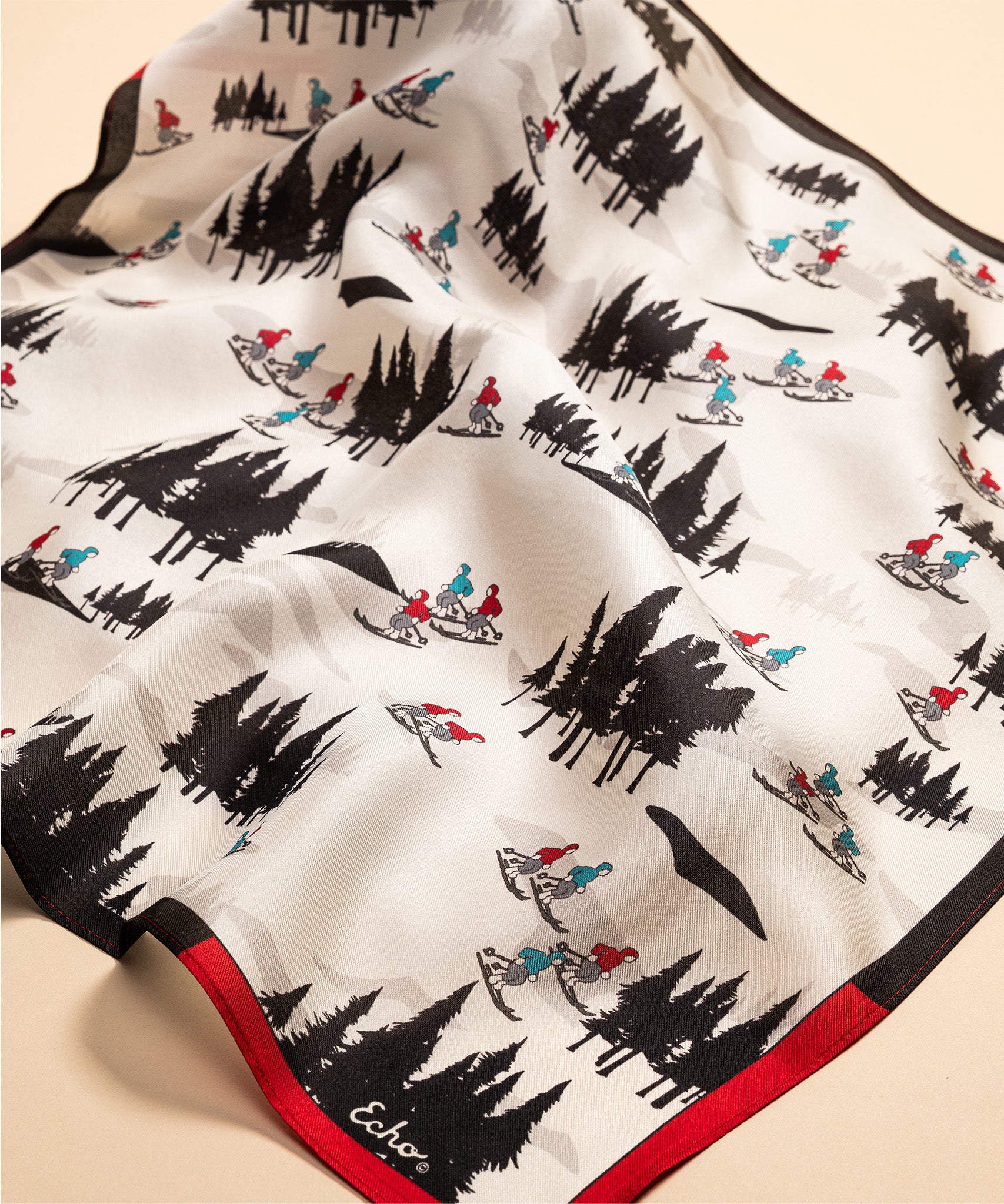 Hit The Slopes Silk Bandana - Soft & Stylish Winter Scarf for Skiing, Snowboarding & Outdoor Adventures