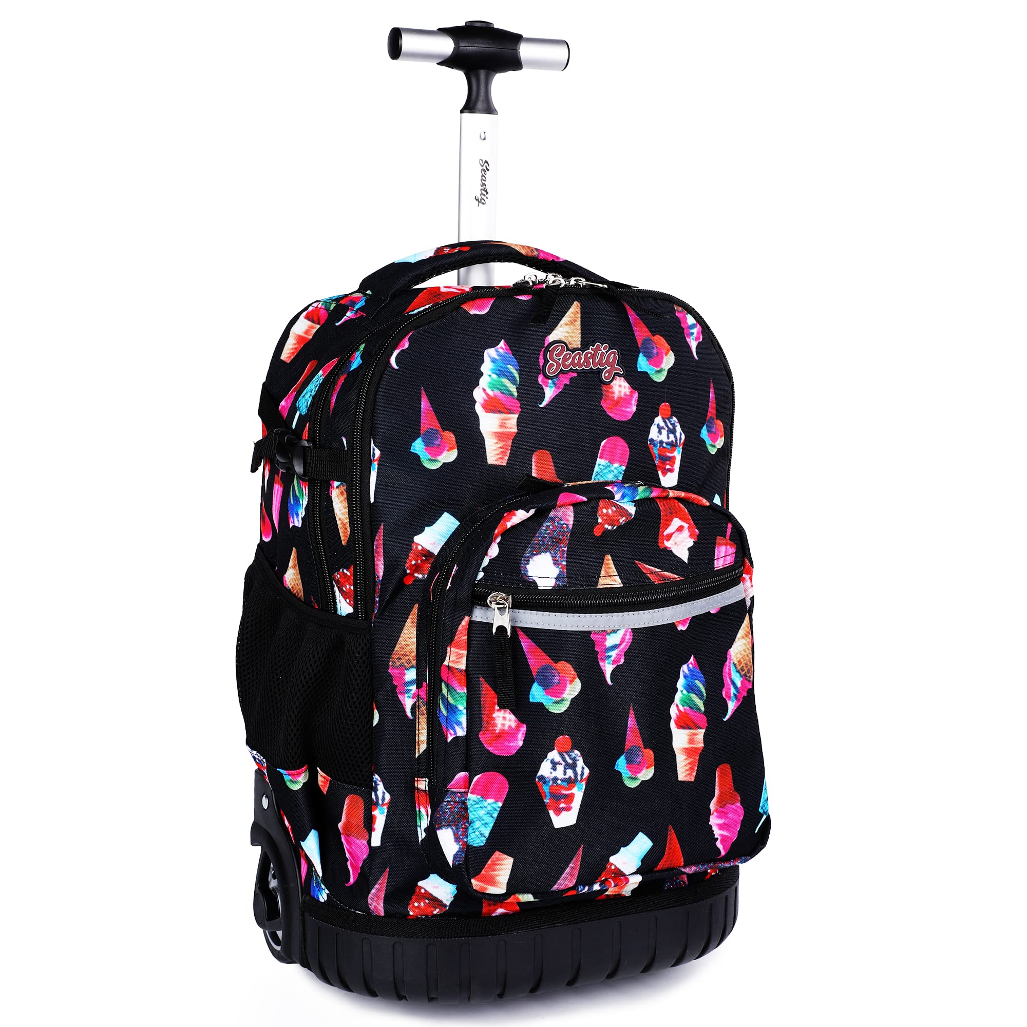Seastig 18 Inch Rolling Backpack with Wheels - Wheeled Carry On Laptop Backpack for Adults & Kids, Perfect for School, Travel, Business Trips & Airplane Use