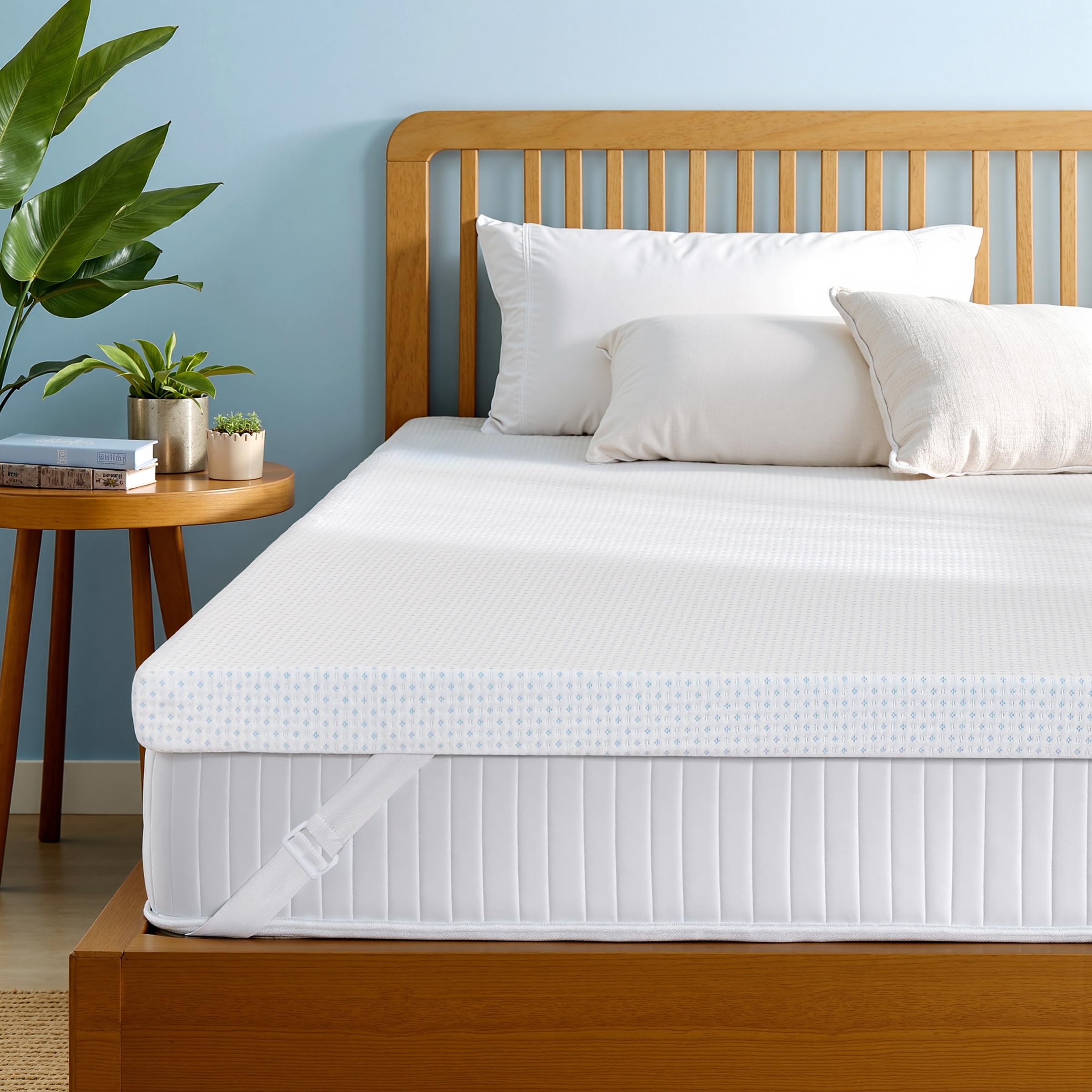 Subrtex Gel-Infused Memory Foam Mattress Topper - 4 Inch Twin XL, High Density Cooling Bed Topper with Breathable Removable Cover, CertiPUR-US Certified | Perfect for College Dorm, Guest Room & Home Comfort