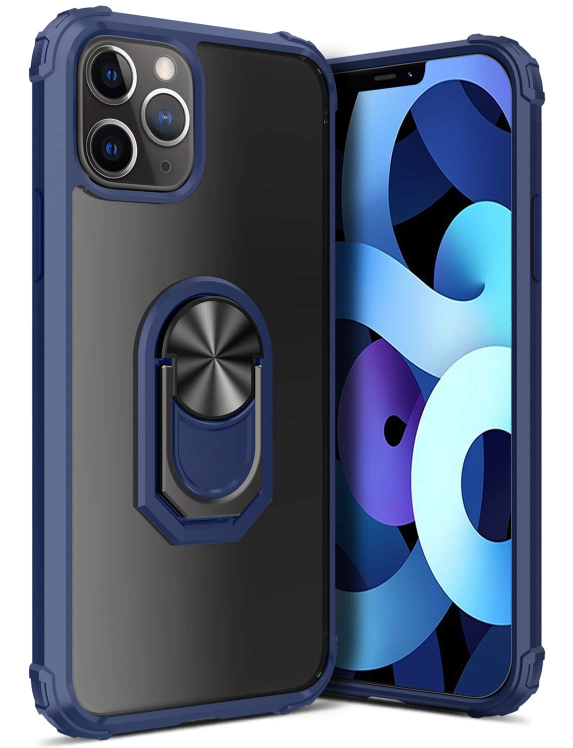 iPhone 12 Pro Max Kickstand Case (2020) - Slim Clear Protective Cover with Magnetic Car Mount for Secure Hands-Free Use