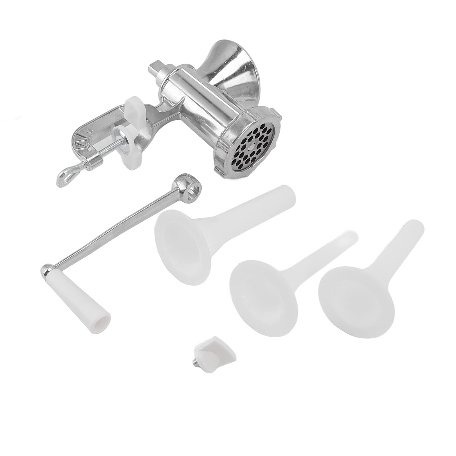 Premium Manual Meat Grinder - Heavy Duty Aluminum Alloy Hand Crank Meat Mincer & Sausage Stuffer for Home Kitchen - Perfect for Ground Beef, Sausage Making & Food Prep