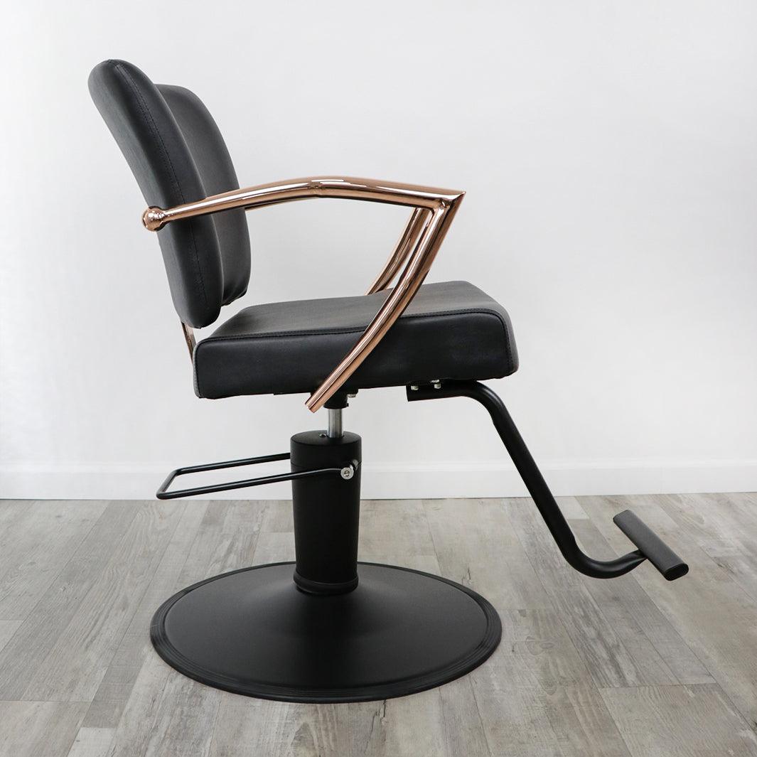 Luxury Manhattan Rose Gold Salon Chair - Adjustable Hydraulic Styling Chair for Hairdressers & Beauty Salons | Perfect for Hair Styling, Makeup, Nail Art & Spa Treatments