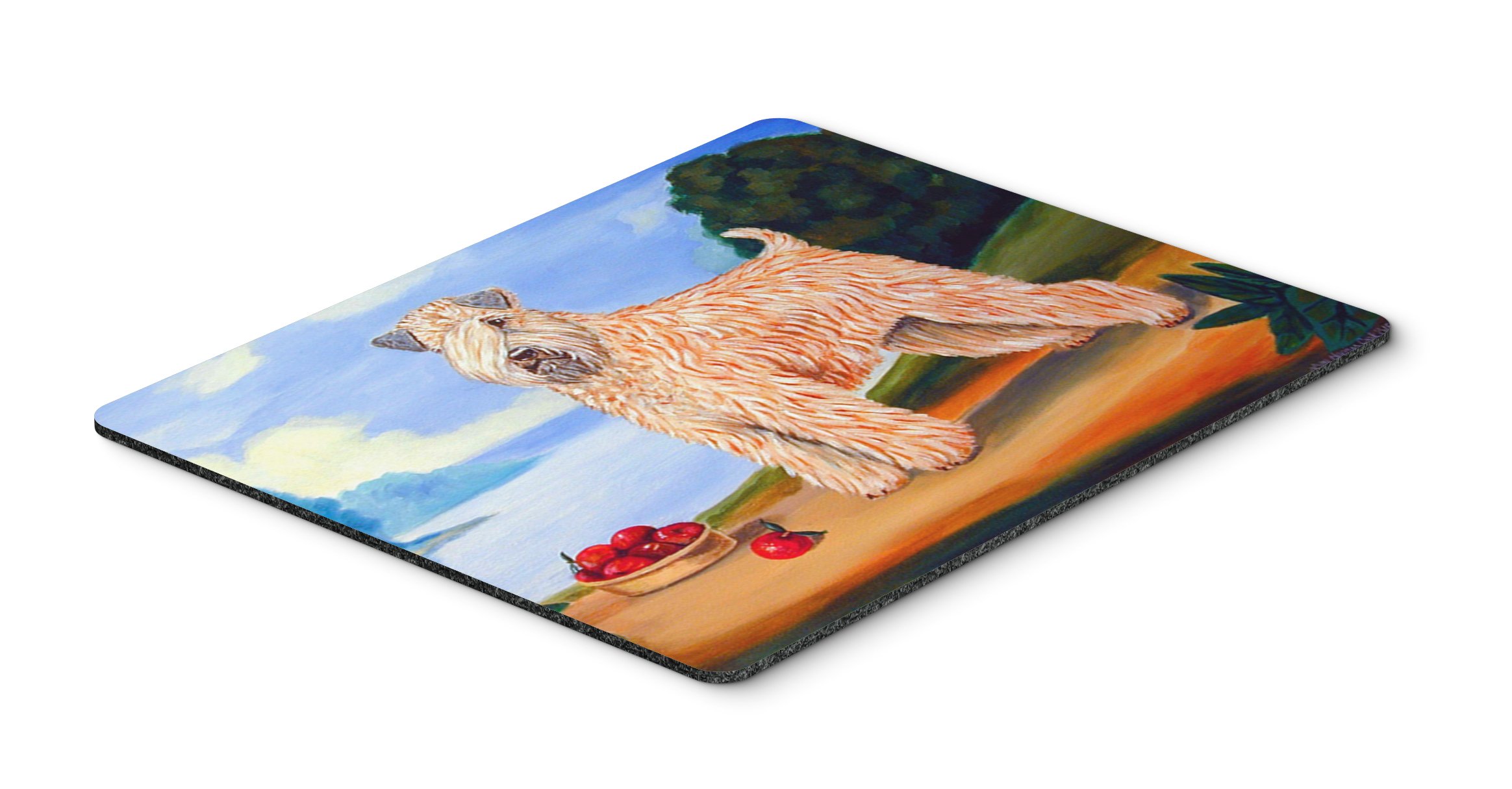 Wheaten Terrier Soft Coated Mouse Pad & Trivet - Washable Large Mousepad for Home Office, Gaming & Computer Use | Caroline's Treasures 7509MP | Perfect for Work Desks, Kitchen Countertops & Gift Giving