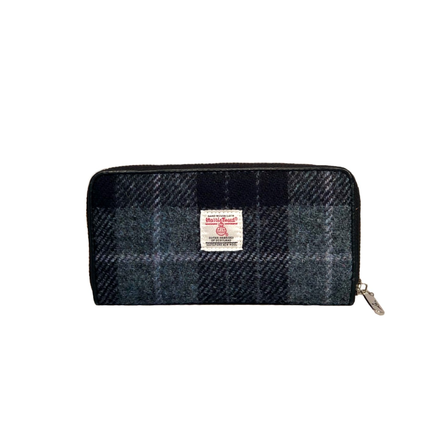 Harris Tweed Long Zip Wallet for Men & Women - 22 Stylish Colors | RFID Blocking Leather Card Holder for Travel, Business & Everyday Use