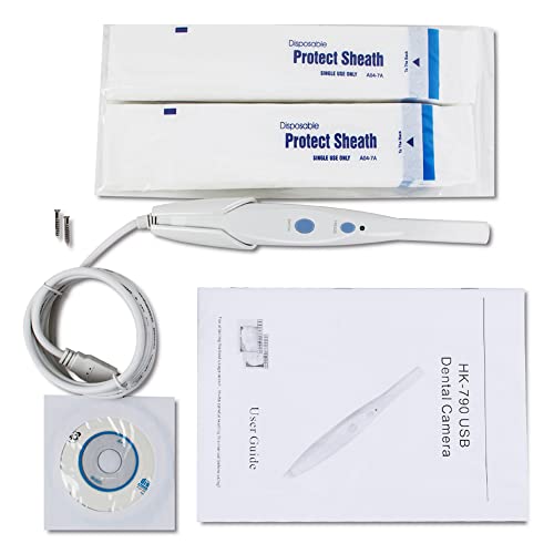 Funchic 5MP USB Plug Camera with 6 LED Lights & 50 Disposable Sleeves - Perfect for Dental Exams, Medical Procedures & Home Inspection Use