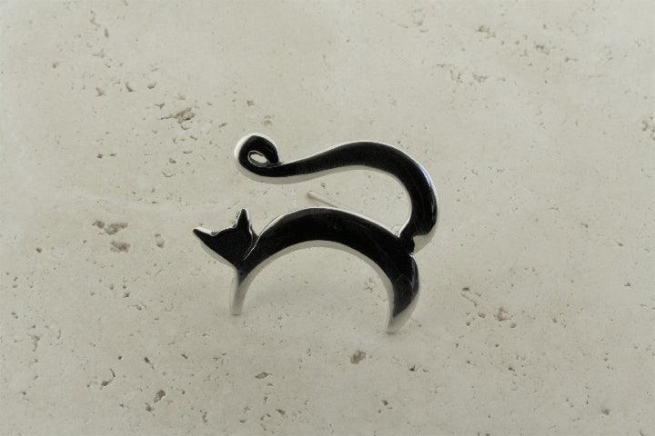 Elegant Polished Cat Brooch - Sterling Silver Jewelry for Women - Perfect for Parties, Weddings & Everyday Fashion Accessories