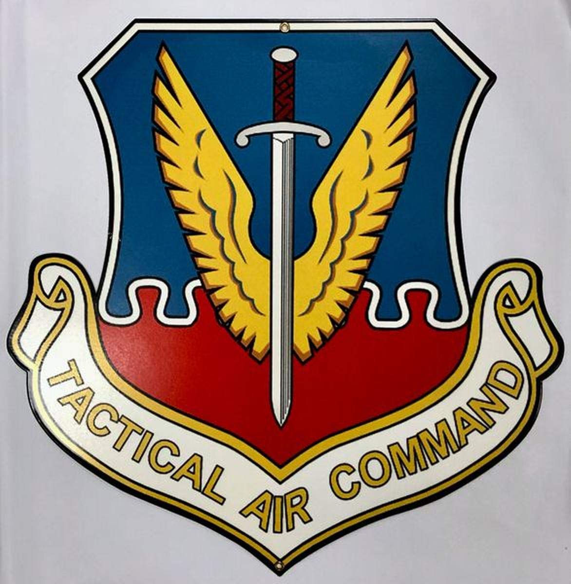 Vintage Tactical Air Command Metal Sign - Retro Military Wall Decor for Home, Office & Man Cave - Perfect for Aviation Enthusiasts & Military Memorabilia Collectors