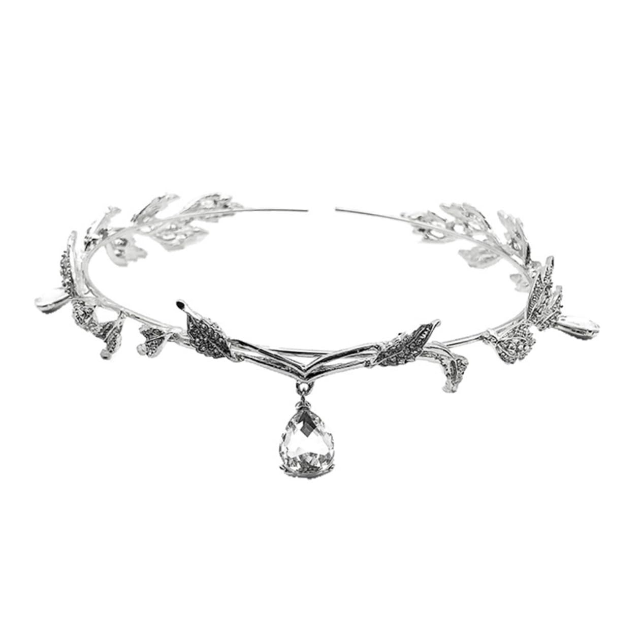 Beaupretty Vintage Crystal Leaf Wedding Headband - Elegant Bridal Hair Accessory with Pendant for Women - Perfect for Weddings, Prom, Parties & Special Occasions
