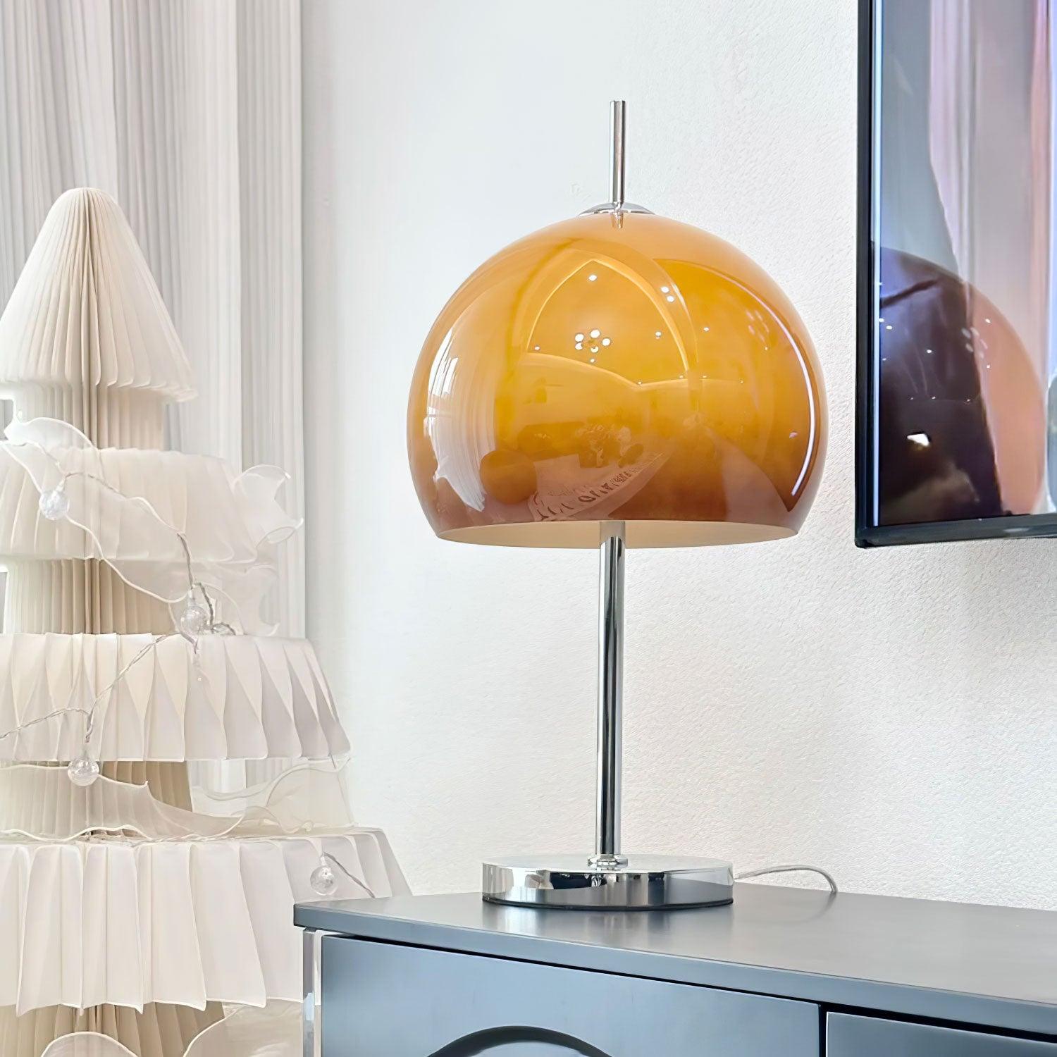Modern Mushroom Bauhaus Table Lamp - Minimalist Design for Bedroom, Living Room & Office - Warm White LED Light for Cozy Ambience