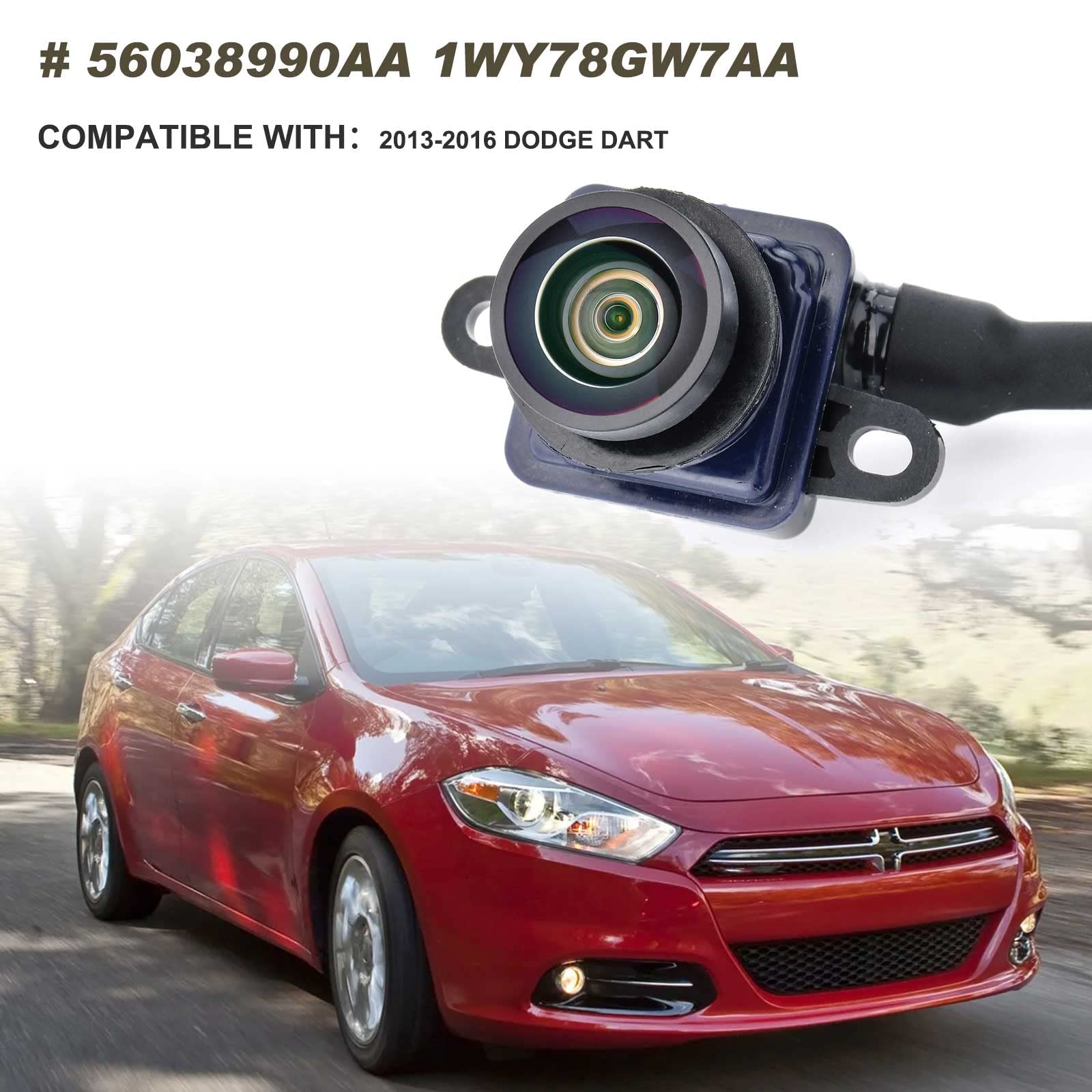 Dodge Dart Backup Camera 2013-2016 | HD Rear View Parking Assist Camera | Replacement for OEM# 56038990AA & 1WY78GW7AA | Perfect for Night Driving & Tight Parking Spaces