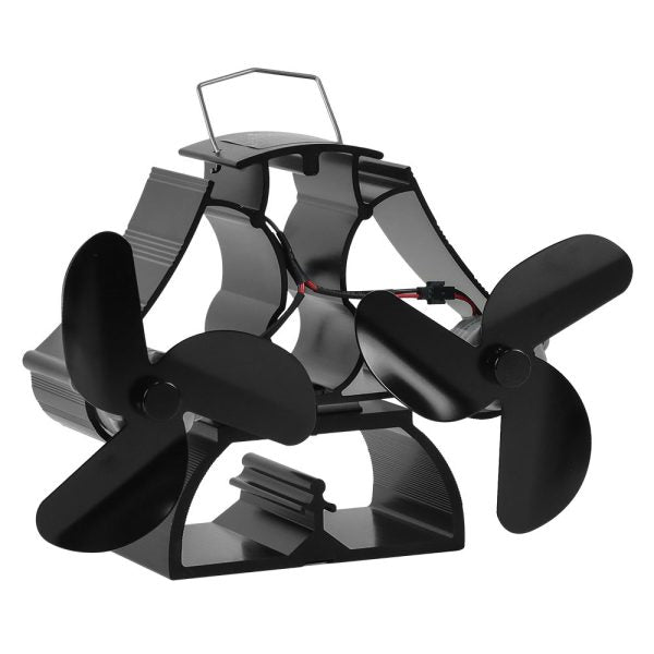 Double Motors Stove Fan VDSF662B - Efficient Heat Circulation for Wood Burning Stoves | Perfect for Home Heating & Energy Savings