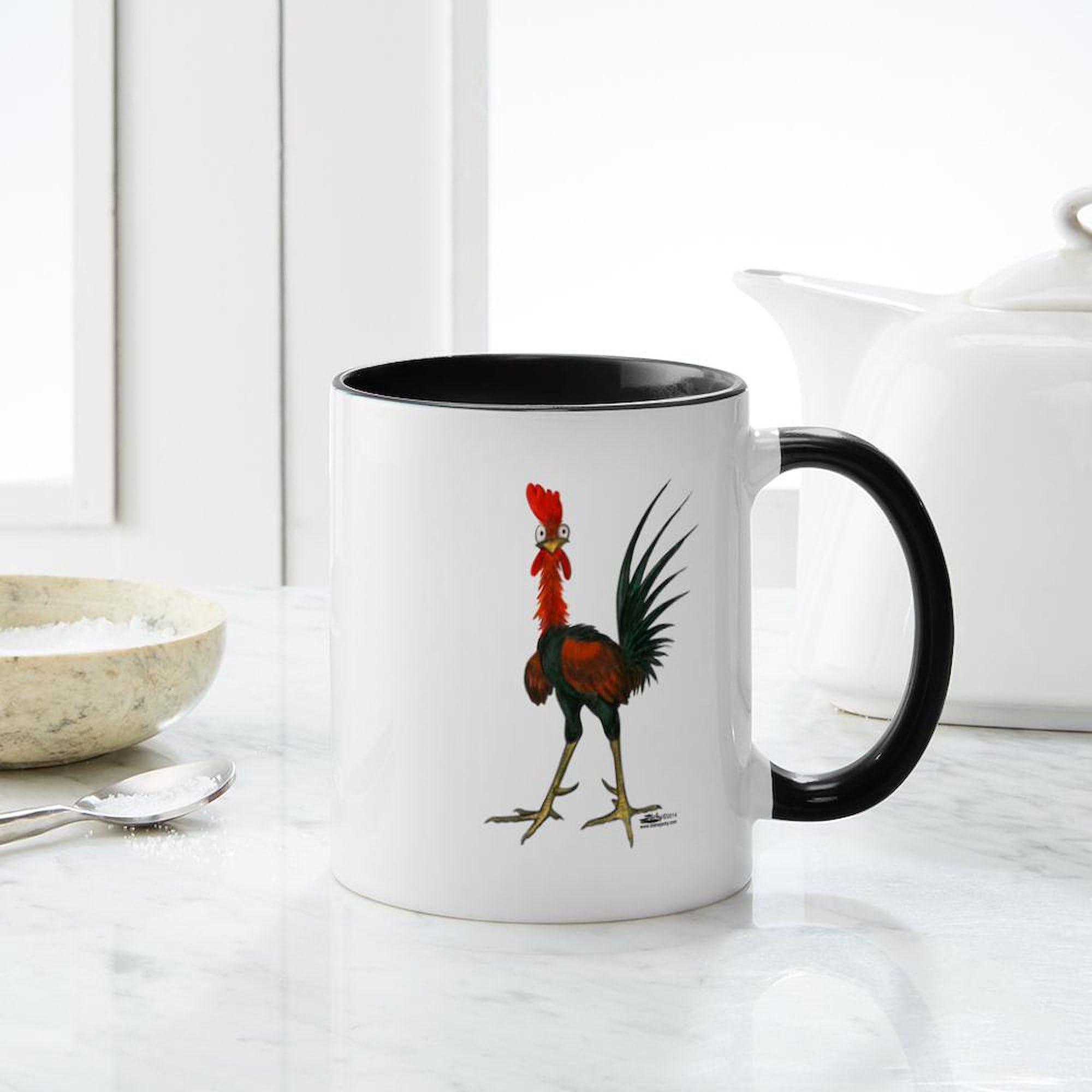 Crazy Rooster 11 oz (325 ml) Ceramic Coffee Mug - Funny Novelty Gift for Coffee Lovers, Perfect for Home, Office or Gag Gifts