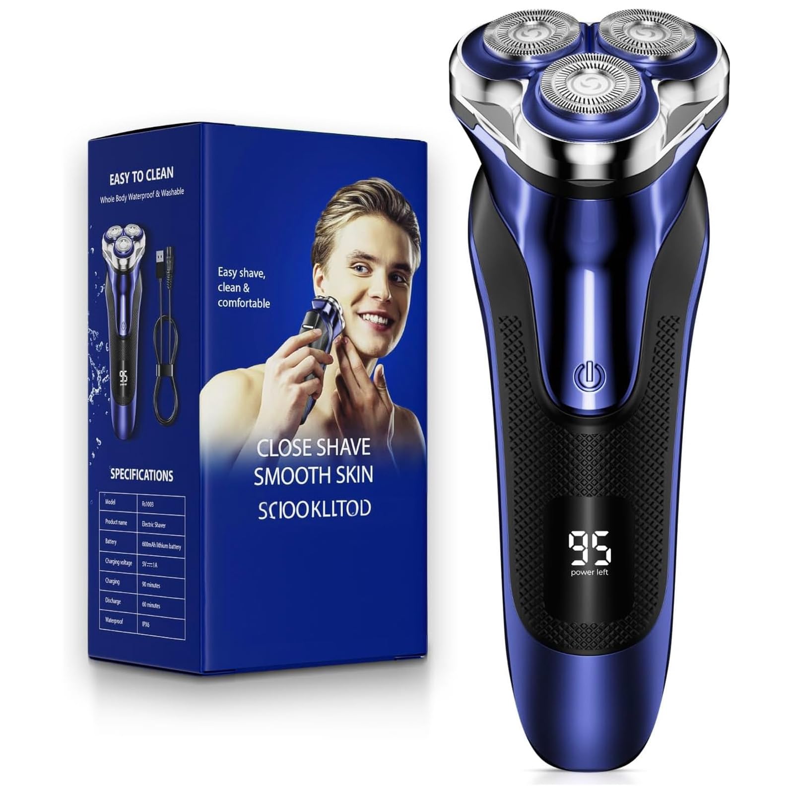 Best Electric Razor for Men - Rechargeable Wet & Dry Waterproof Cordless Shaver with Pop-Up Trimmer - Perfect for Travel, Gym & Daily Shaving