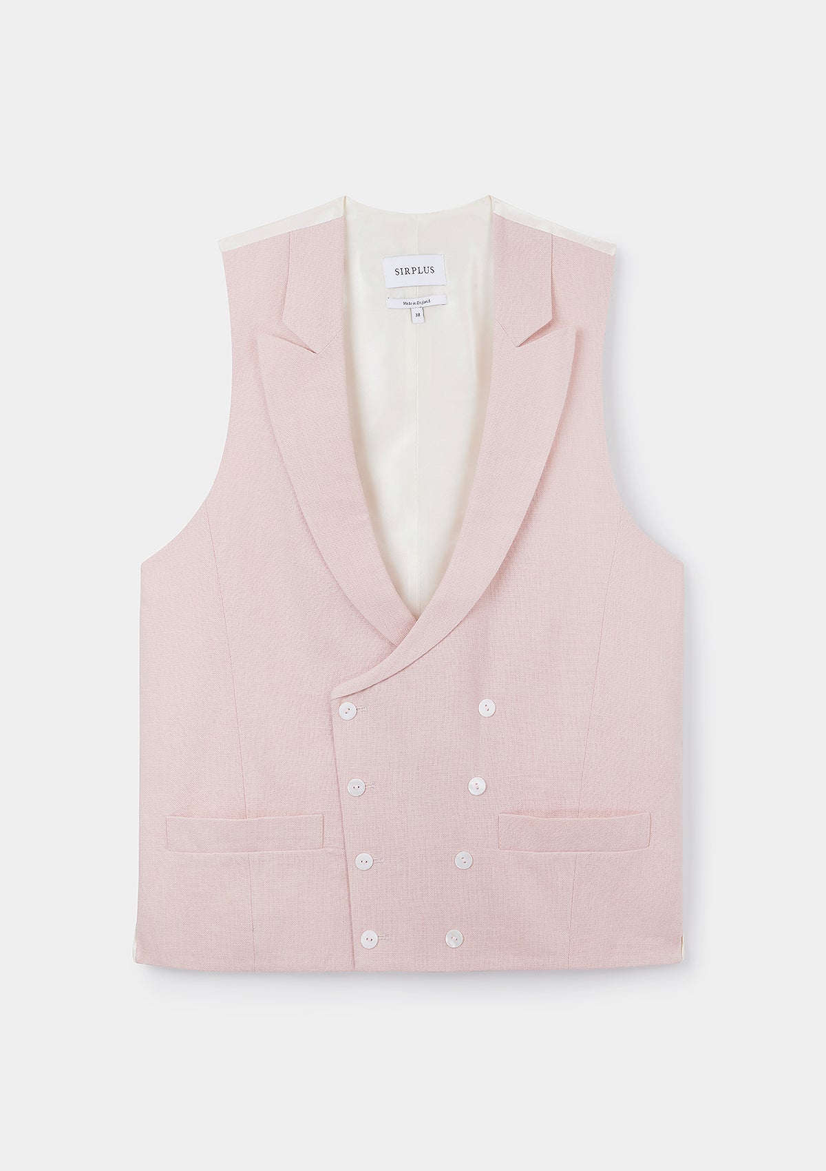 Elegant Dusty Pink Peak Lapel Double Breasted Waistcoat for Women - Formal Office Wear, Wedding Attire & Special Occasions