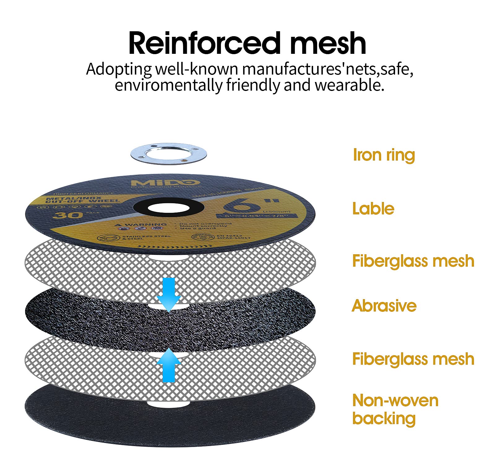 30 Pack 6 Inch Cut Off Wheels - 6