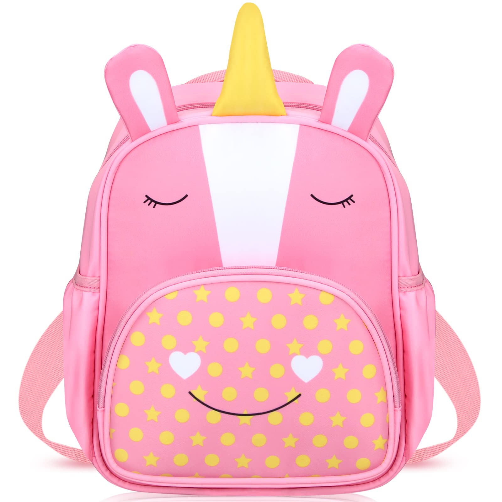 Voikukka Cute Pink Unicorn Backpack for Toddler Girls - Mini Kids Backpack for Kindergarten, Preschool & Travel - Lightweight Bookbag for Little Girls (Perfect for School, Daycare & Weekend Adventures)