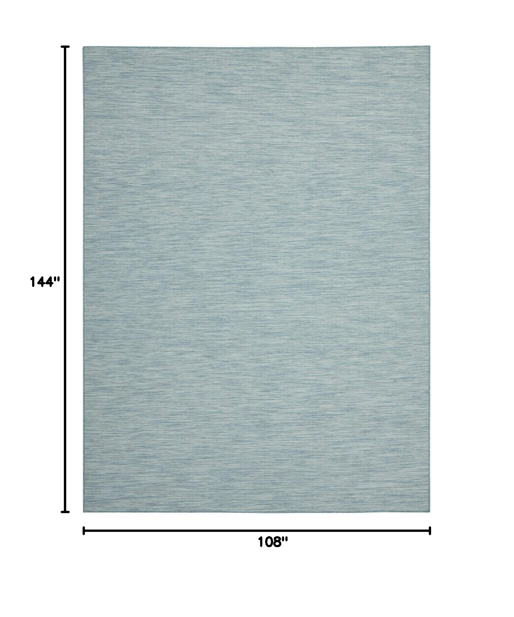 Nourison Positano Indoor-Outdoor Aqua 9' x 12' Area Rug - Easy to Clean, Non-Shedding, Stain Resistant - Perfect for Bedroom, Living Room, Dining Room, Backyard, Deck & Patio - Great for High-Traffic Areas and Outdoor Entertaining (9x12)