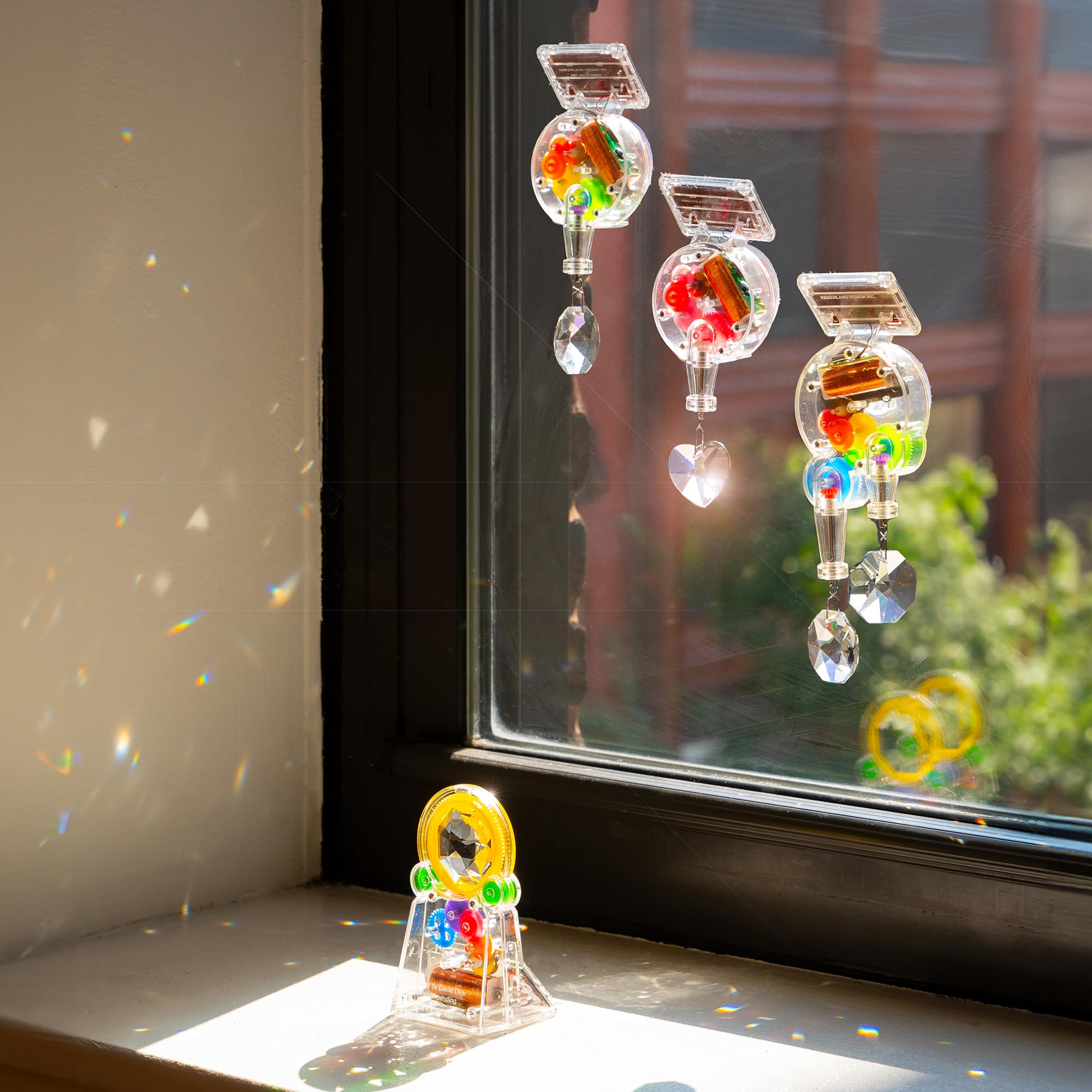 Kikkerland Solar Powered Rainbow Maker – Heart Shaped Prism Suncatcher for Windows, Unique Home Decor & Gift for Christmas, Birthdays | Create Stunning Rainbows in Living Rooms, Bedrooms & Nurseries