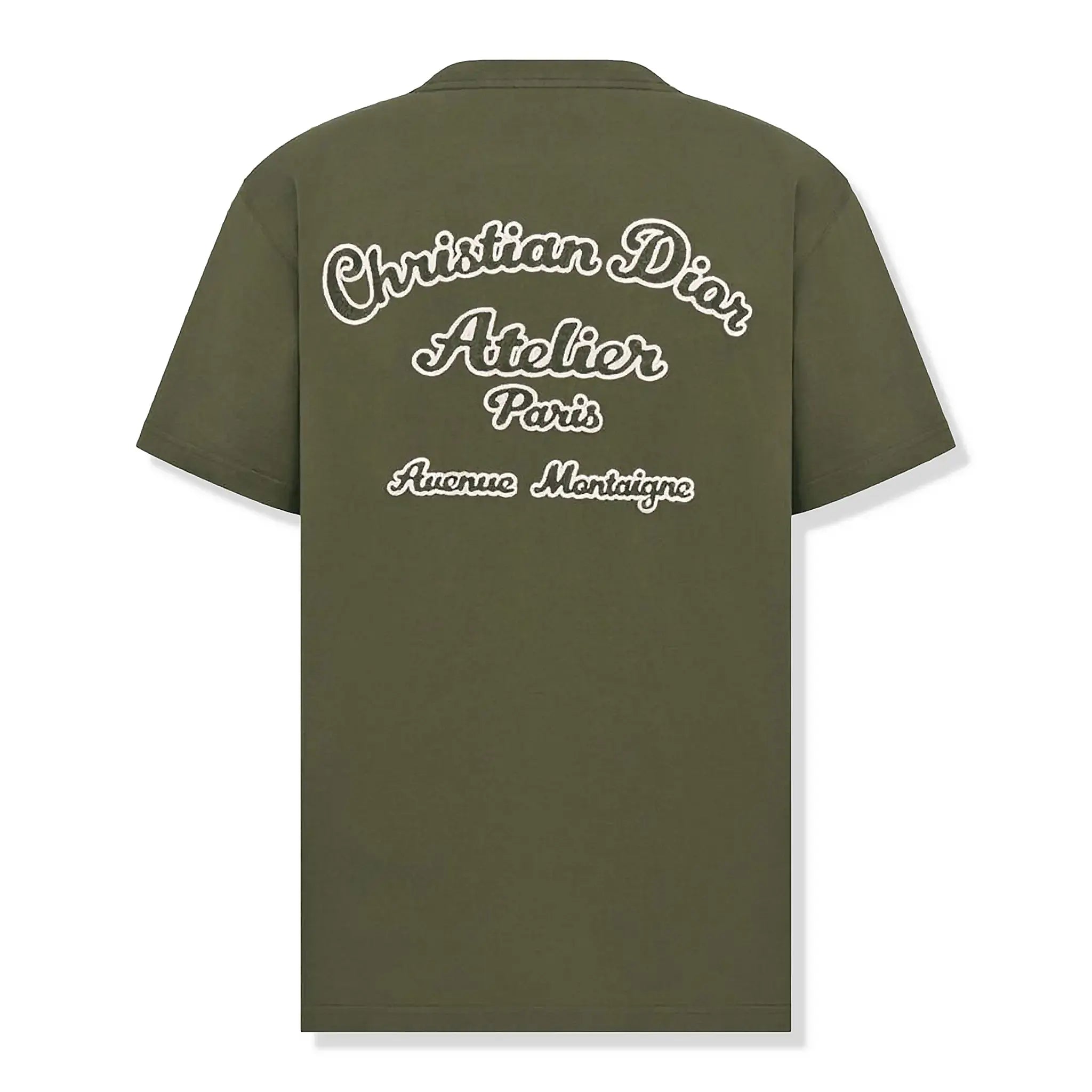 Dior 'Christian Dior Atelier' Relaxed Fit Khaki Cotton T-Shirt for Men - Casual Luxury Streetwear for Everyday Wear & Fashion Outings