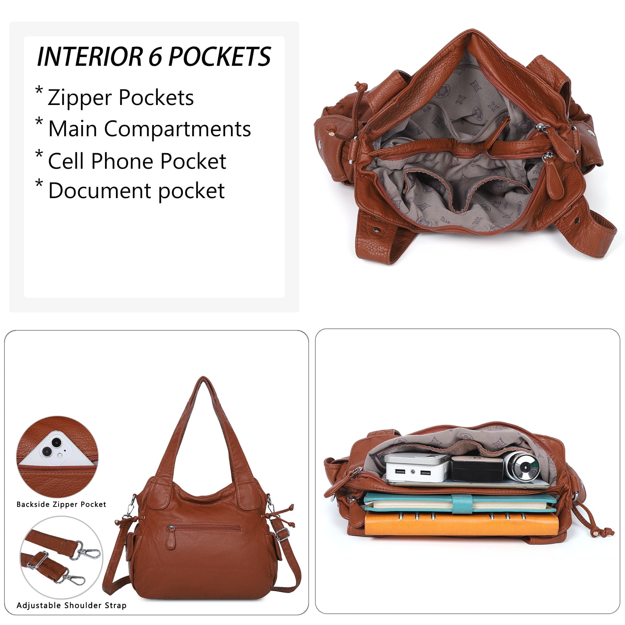 Stylish Women's Tote Shoulder Bag - Fashionable Synthetic Leather Handbag with Top Handle for Work, Travel & Daily Use | Washable Durable Purse for Women
