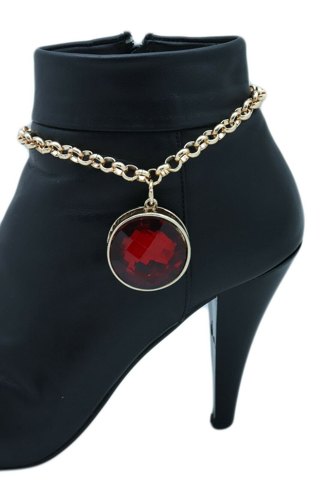 Elegant Silver Boot Bracelet for Women - Metal Chain Strap Anklet with Flower Charm | Statement Chunky Bangle Jewelry | Perfect for Boho Outfits, Music Festivals & Western Style Fashion