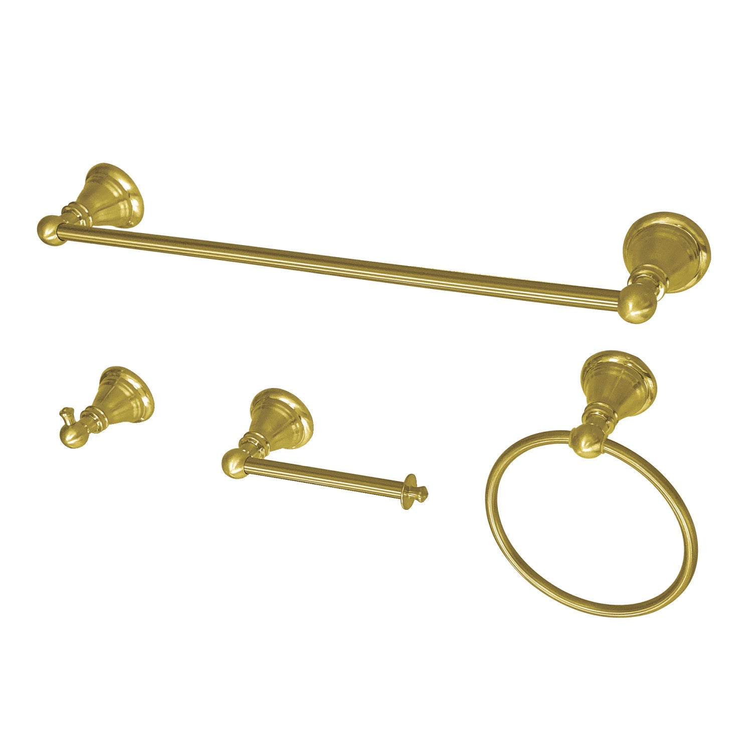 American Classic BAHK192478BB 4-Piece 18-Inch Towel Bar Set - Brushed Brass Bathroom Accessories for Modern Homes - Perfect for Bathrooms, Powder Rooms & Spa Retreats