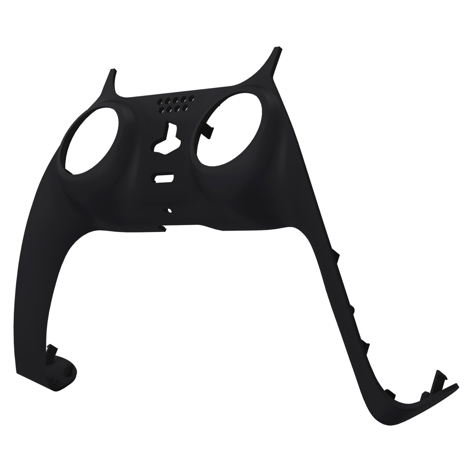 eXtremeRate PS5 Controller Shell Replacement - Custom Decorative Trim with Accent Rings for BDM-010/020/030/040/050 Models (Black) | Gaming Accessories for Enhanced Style & Personalization